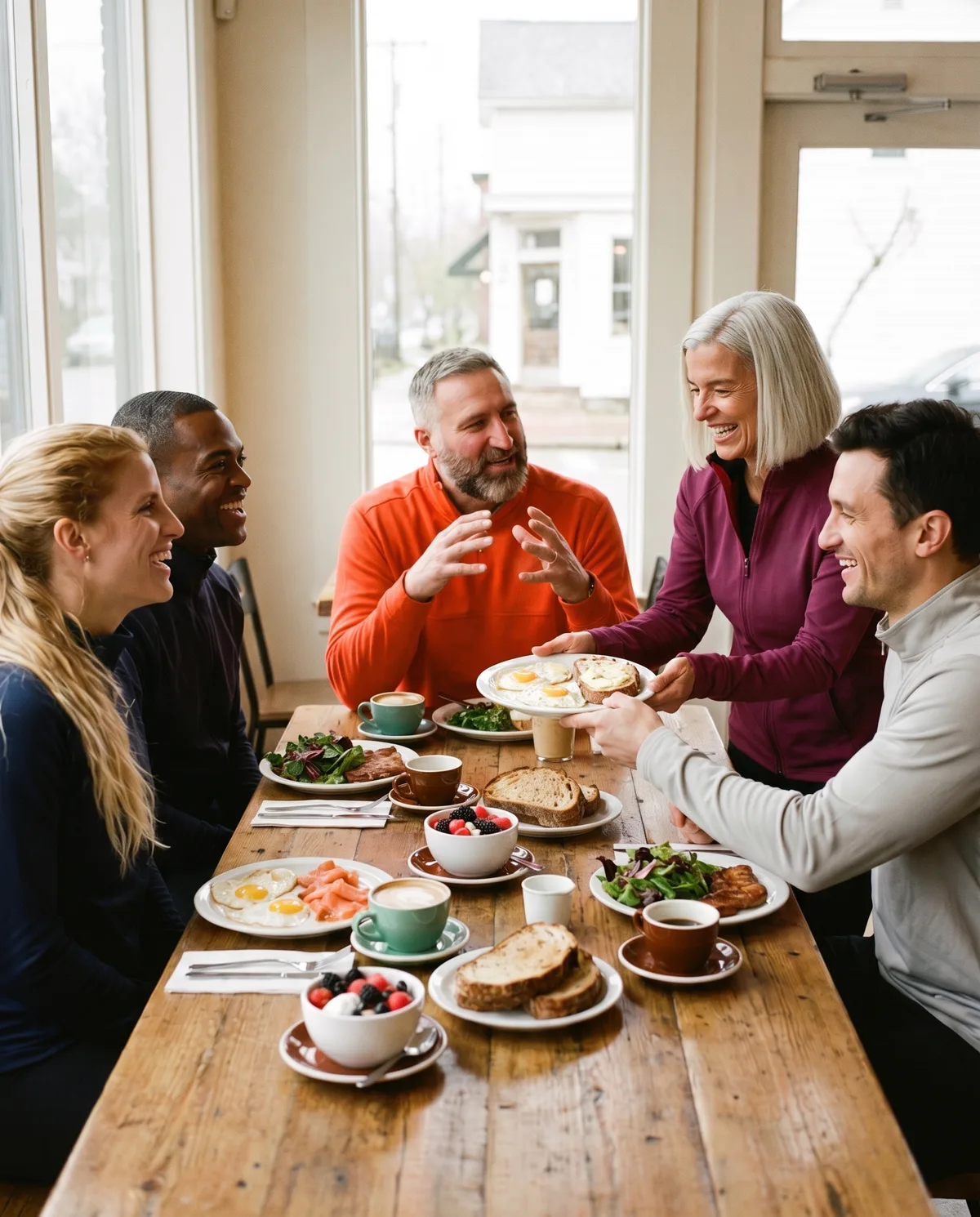 A Pod of men and women at the Longevity Breakfast Club