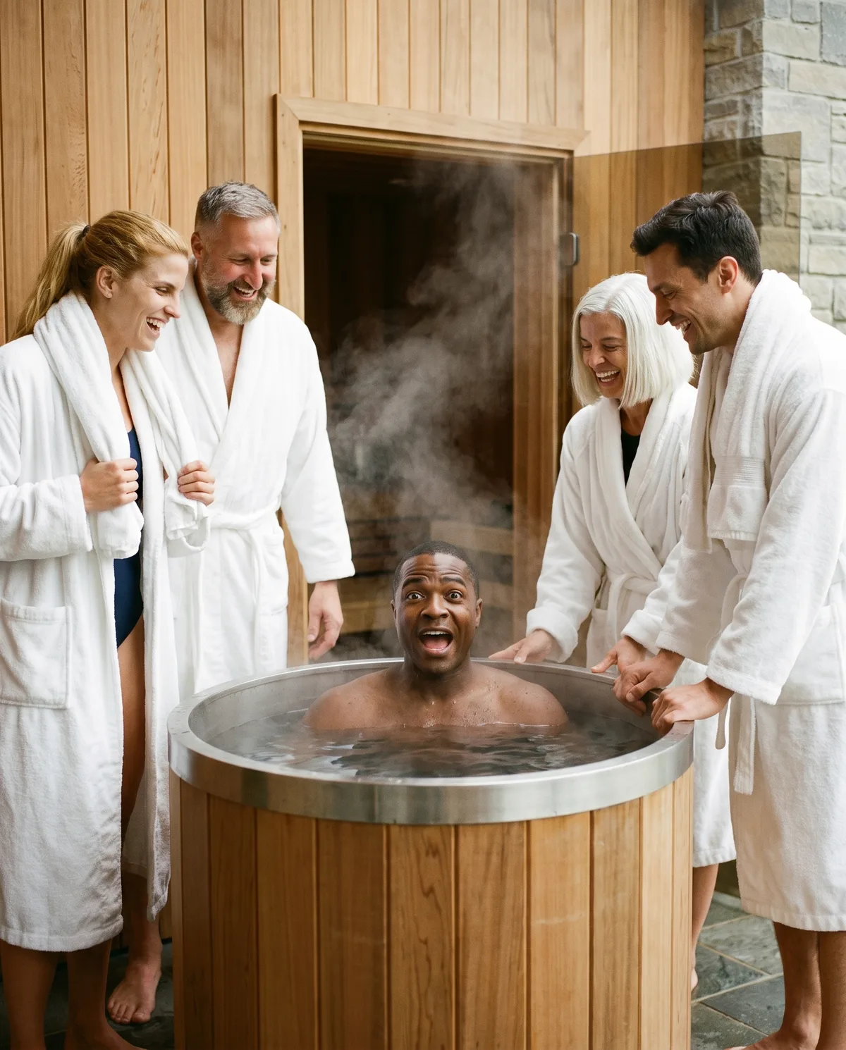 A Pod of men and women at the Thermal Circuit